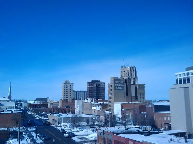 Downtown Jackson Michigan Skyline