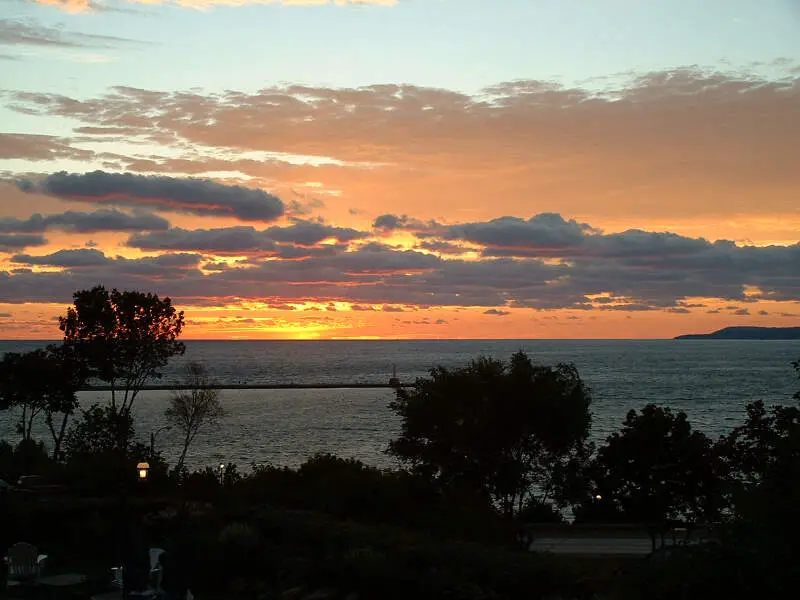 Little Traverse Bay At Sunset