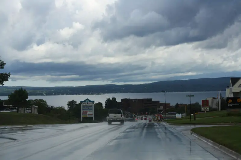 Petoskey Michigan Panorama Looking North Us