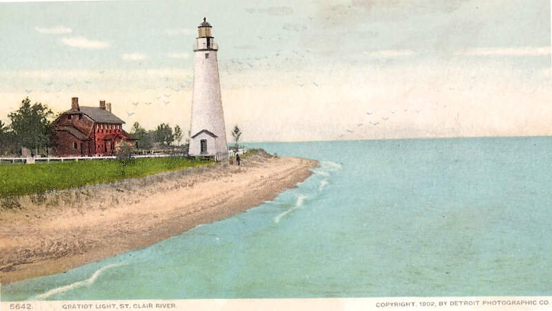 Fort Gratiot Lighthouse Postcard  Port Huron Michigan