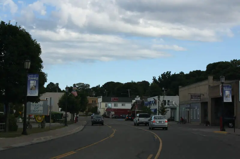 St Ignace Michigan Downtown Looking South