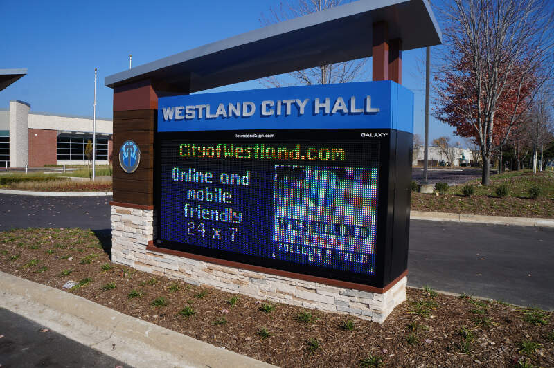 Westlandc Michigan City Hall Sign