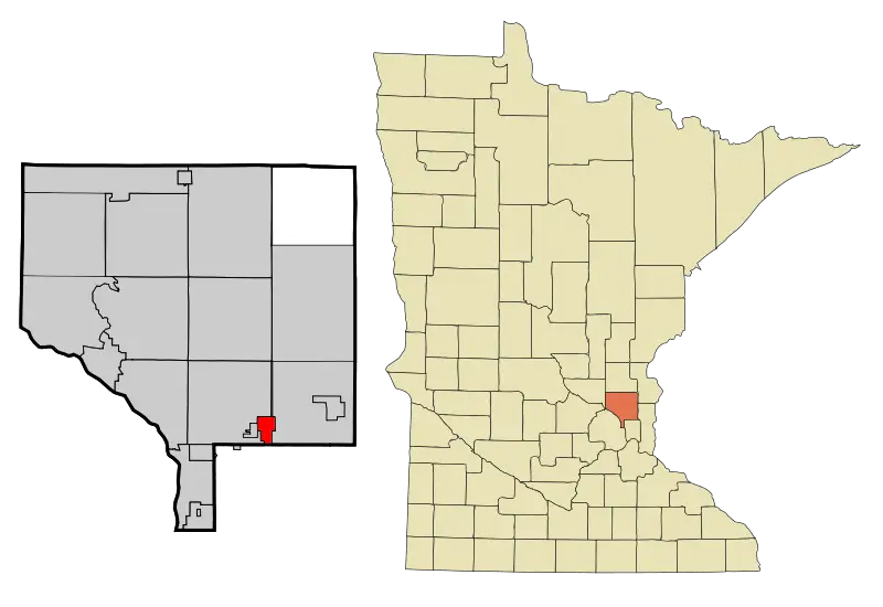 Anoka Cnty Minnesota Incorporated And Unincorporated Areas Circlepines Highlighted Copy