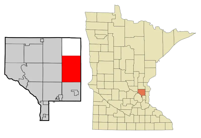 Anoka Cnty Minnesota Incorporated And Unincorporated Areas Columbus Highlighted