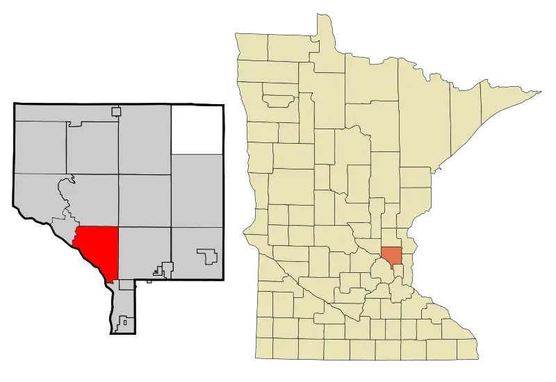 Anoka Cnty Minnesota Incorporated And Unincorporated Areas Coonrapids Highlighted