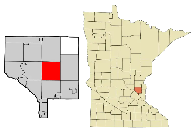 Anoka Cnty Minnesota Incorporated And Unincorporated Areas Hamlake Highlighted