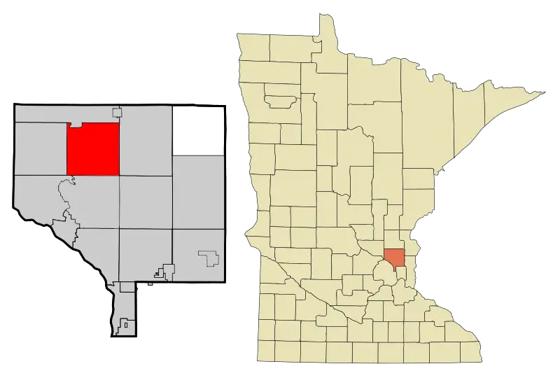 Anoka Cnty Minnesota Incorporated And Unincorporated Areas Oakgrove Highlighted