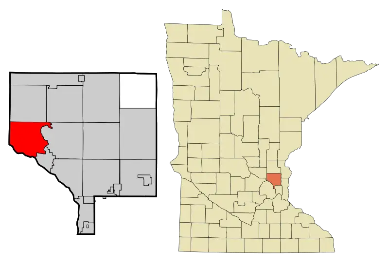 Anoka Cnty Minnesota Incorporated And Unincorporated Areas Ramsey Highlighted