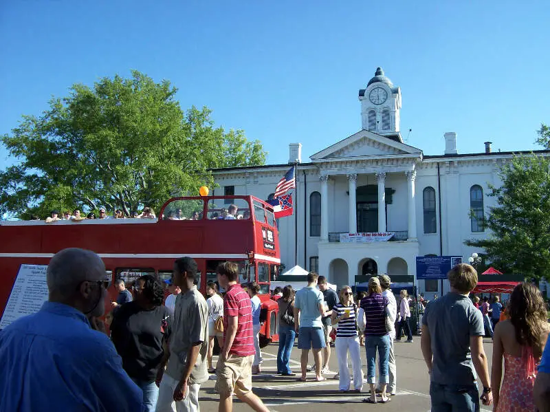 Lafayette Co Mississippi Courthouse During Double Decker Festival