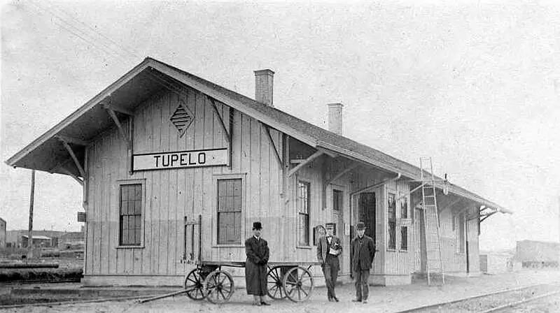 Tupeloc Mississippi Railroad Depot Circa