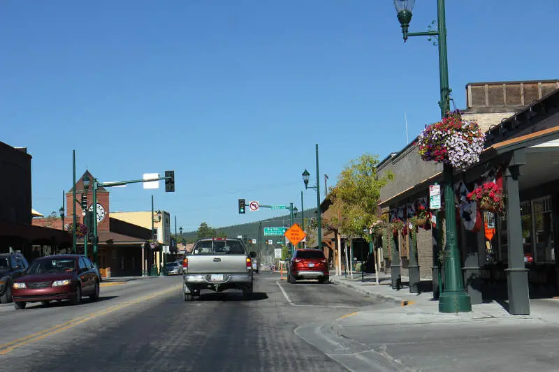 Whitefish Montana Downtown Looking North Us