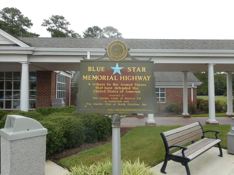 Sb I Nc Welcome Ctr Blue Star Plaque