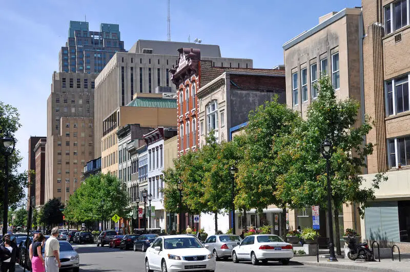 Fayetteville Street In Downtown Raleighc North Carolina