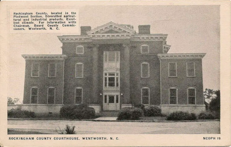 Rockingham County Courthouse In Wentworthc Nc Old Photo