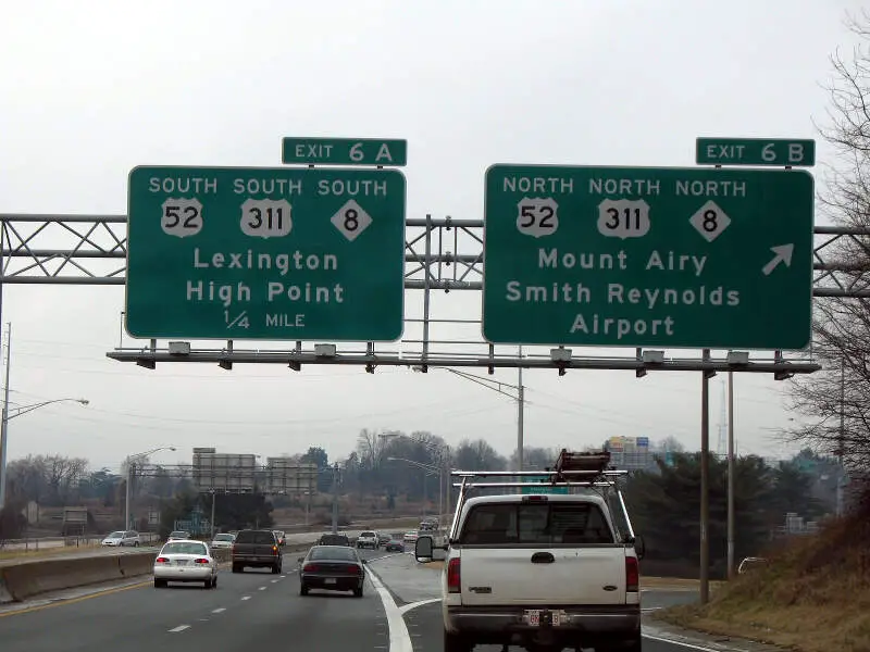 Exits At Westbound I Business In Winston Salemc Nc