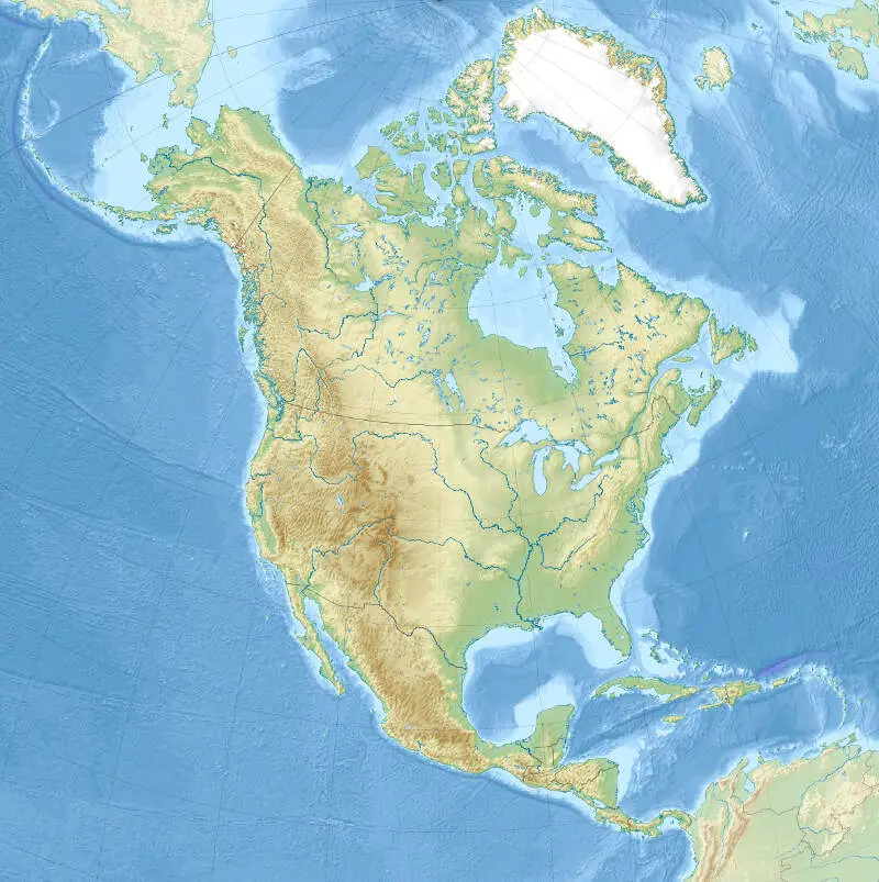 North America Laea Relief Location Map