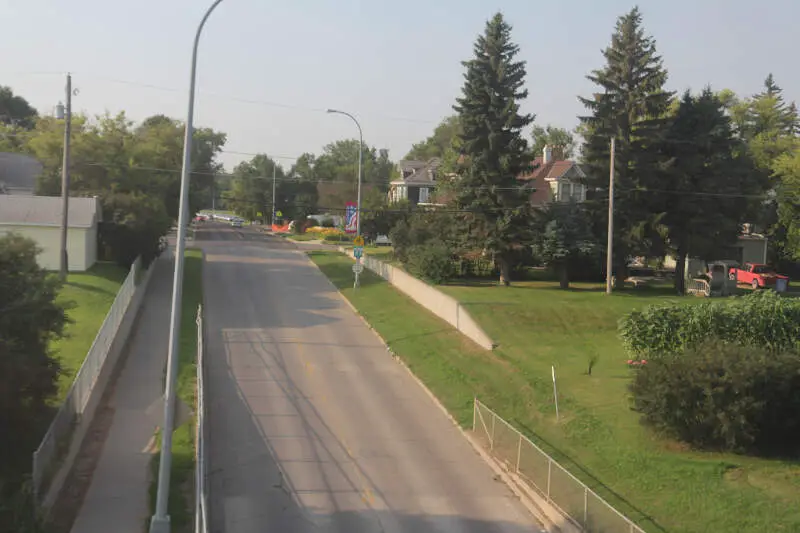 North Dakota Highway  At Rugby Looking North