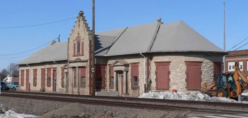 Columbusc Nebraska Rr Depot From Se