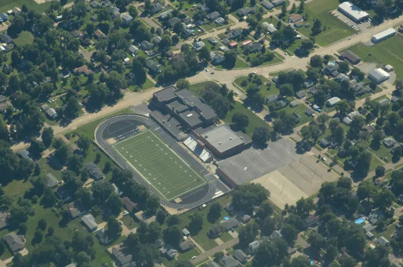Aerial View Of Falls City High Schoolc Falls Cityc Nebraska