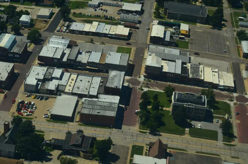 Aerial View Of Falls Cityc Nebraska