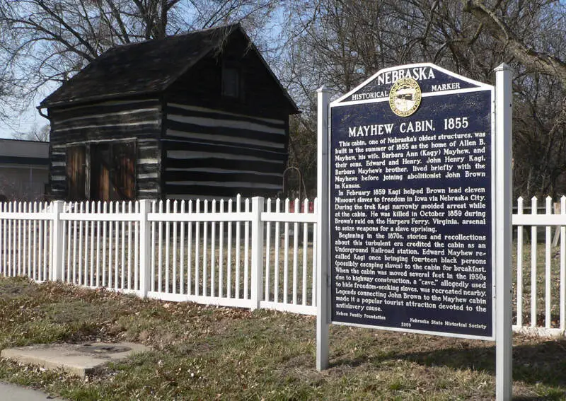 Mayhew Cabin And Marker From Se