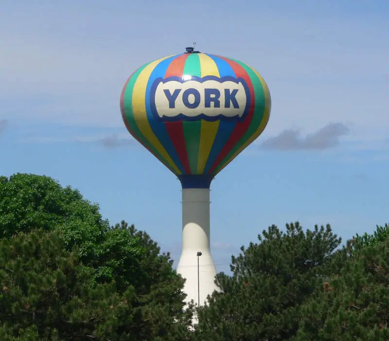 Yorkc Nebraska Water Tower From E