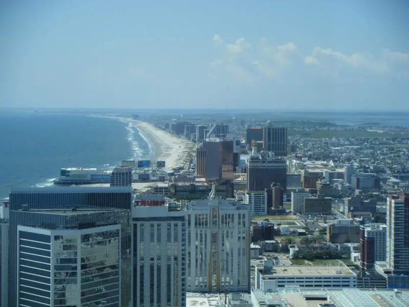 Atlantic City Skyline From Th Floor Of Revel