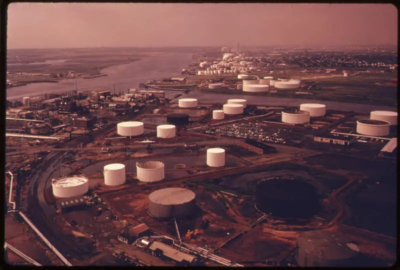 American Cyanamid Company In The Lindenc New Jersey Industrial Complex Of Metropolitan New York On The Arthur Kill