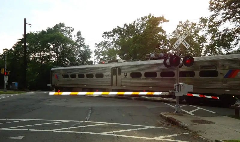 Commuter Train In New Providence Nj