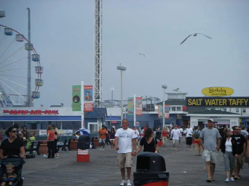 Seaside Heights Boardwalk Looking Toward Funtown Pier