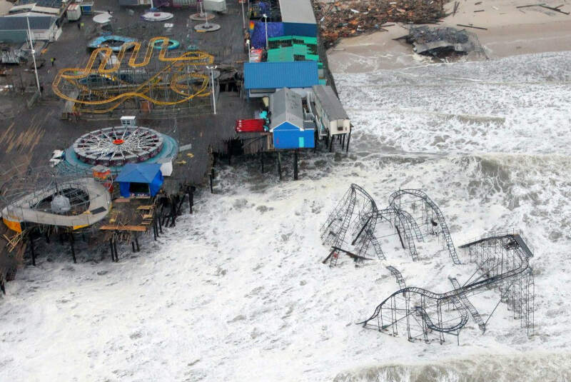 Hurricane Sandy New Jersey Pier Cropped