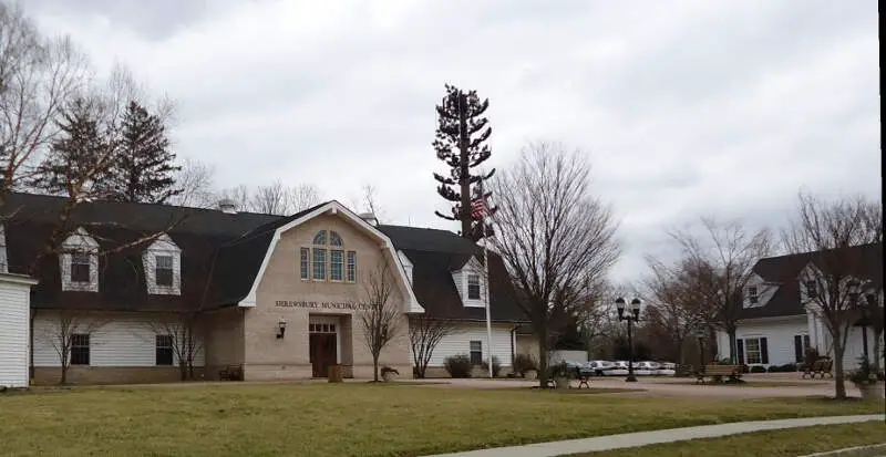 Shrewsbury Nj Municipal Building And Flag And Cell Phone Tower