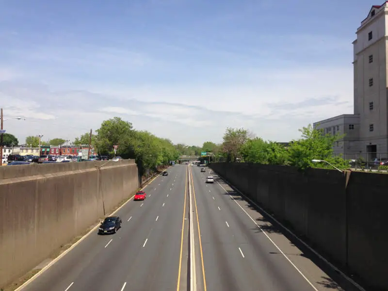 View North Along The Trenton Freeway U