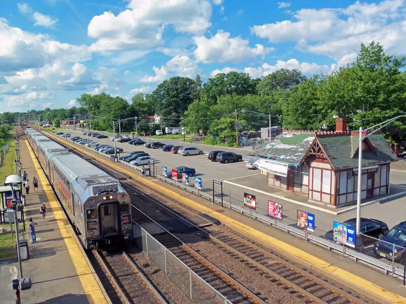 Waldwickc Njc Train Station From Pedestrian Bridge