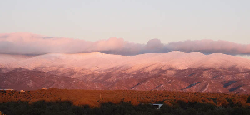 Sangre De Christo Mountains Winter Sunset