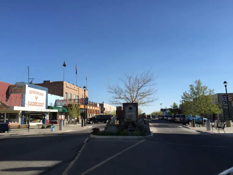 View South Along Maine Street In Downtown Fallonc Nevada