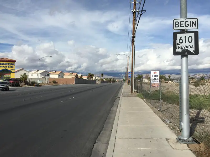 View North From The South End Of Nevada State Route Lamb Boulevard In Sunrise Manorc Nevada