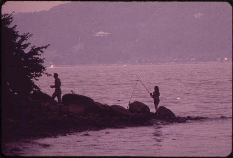 Fishing In The Hudson River From Croton Point Park  Nara