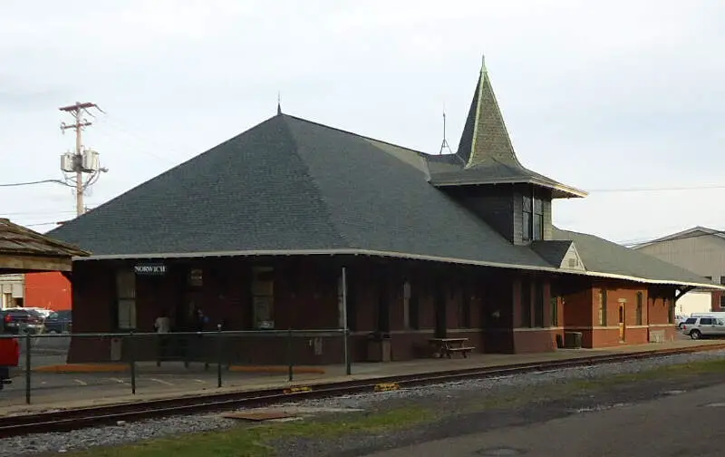 City Of Norwich In New York State Train Station