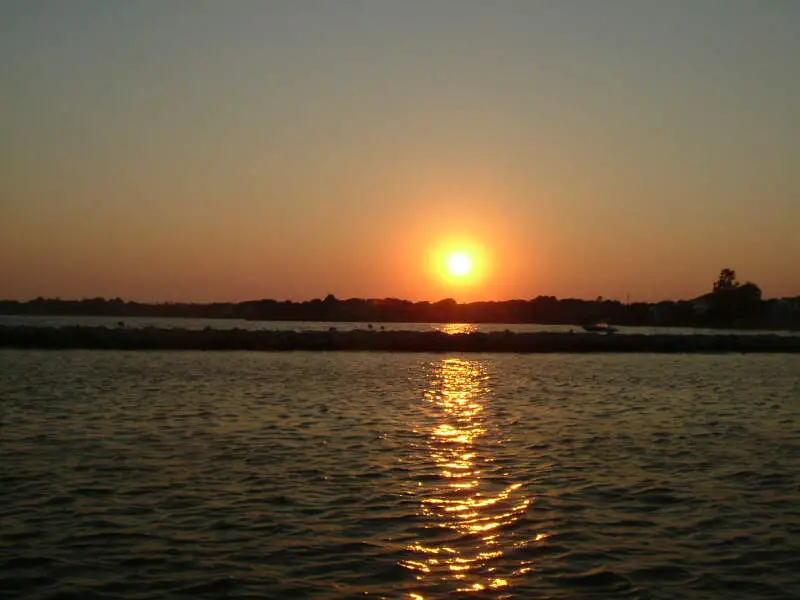 Sunset Off The Patchogue Village Dock