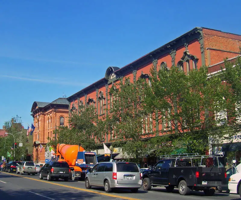 Broadway In Downtown Saratoga Springsc Ny