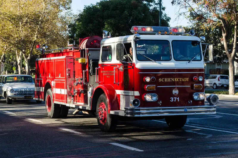 Fire Engine In Schenectadyc New York