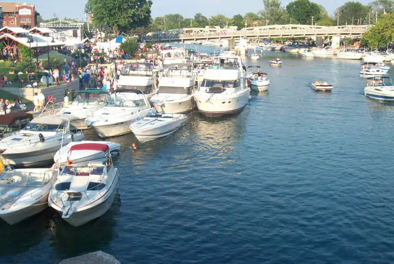 The North Tonawanda Side Of Gateway Harbor During A Summer Canal Concert