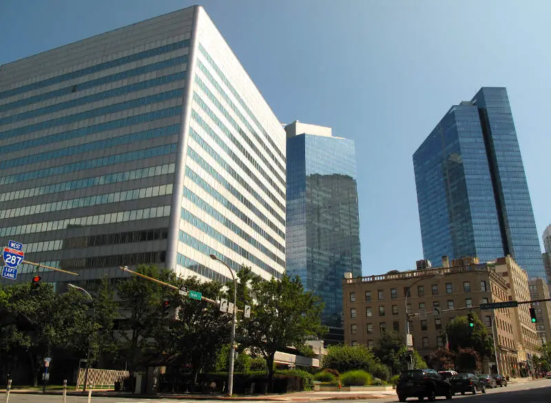 New York Power Authority And Main Street In White Plains