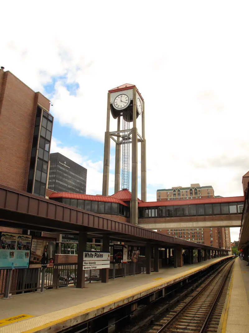 Train Station In The City Of White Plains From Platform