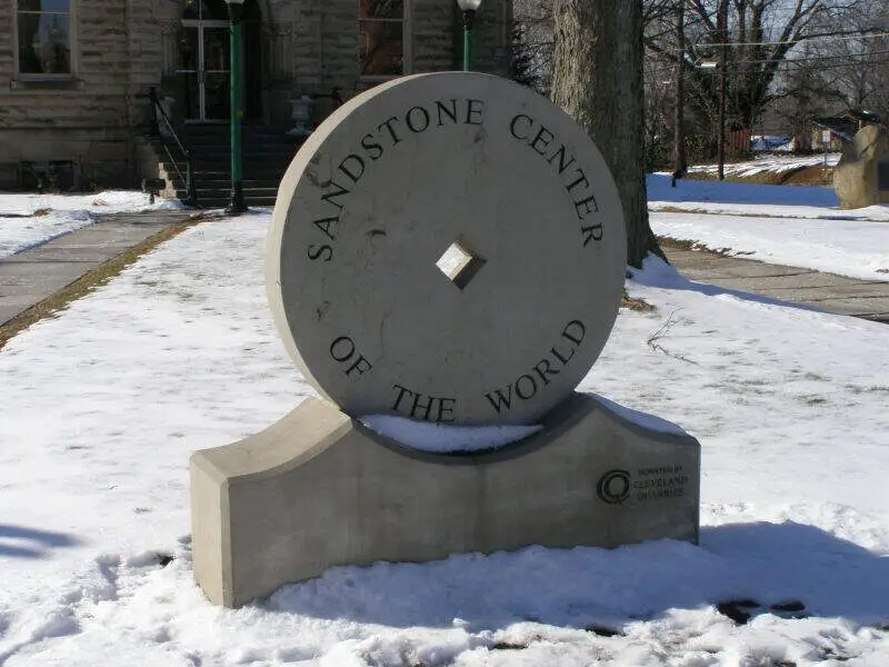 Amherst Ohio Grindstone Sign