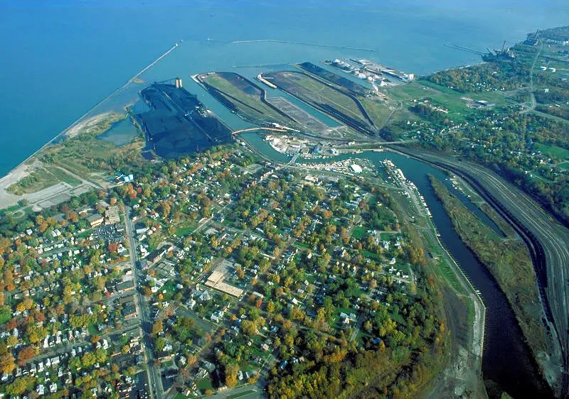 Ashtabula Ohio Port Aerial View