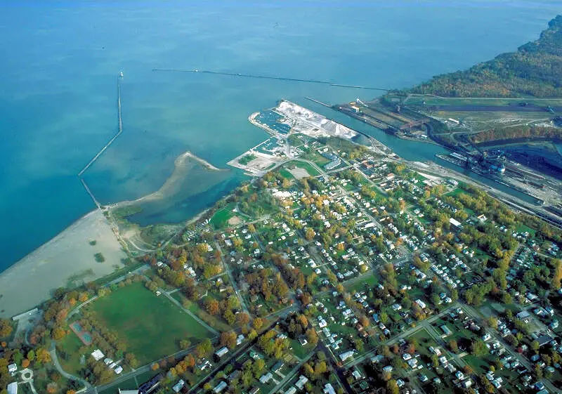 Conneaut Ohio Aerial View