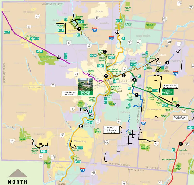 Montgomery County Oh Usa Recreation Trail Map