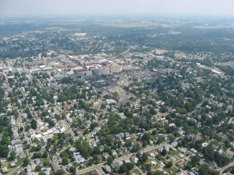 Downtown Findlay From The Air